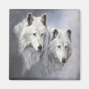Wolf-Schnee-Freund-Magnet Magnet