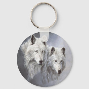 Wolf-Schnee-Freund-Schlüsselanhänger Schlüsselanhänger