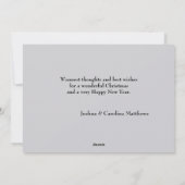 Wolf Schneebaum Foto Weihnachtsflache Feiertagskarte (Rückseite)