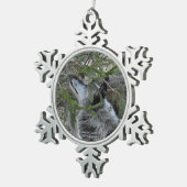 Wolf Schneeflocken Zinn-Ornament (Rechts)