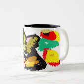 Wolf schöner Herbst Zweifarbige Tasse (VorderseiteRechts)
