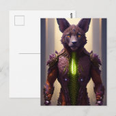 Wolf Sci Fi Postkarte (Vorne/Hinten)