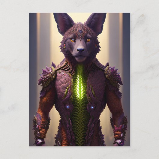 Wolf Sci Fi Postkarte (Vorderseite)