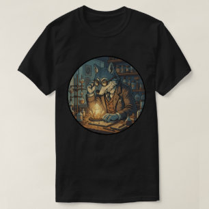 Wolf Scientist - Forschung zum Vintagen Alchemist- T-Shirt
