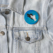 Wolf Shadow on Blue Button (Beispiel)