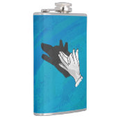 Wolf Shadow on Blue Flachmann (Rechts)