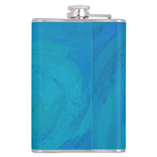 Wolf Shadow on Blue Flachmann (Rückseite)