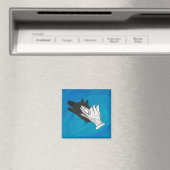 Wolf Shadow on Blue Magnet (In Situ (Geschirrspüler))