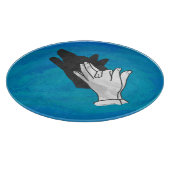 Wolf Shadow on Blue Schneidebrett (Ecke)