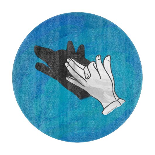 Wolf Shadow on Blue Schneidebrett (Vorderseite)