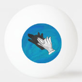 Wolf Shadow on Blue Tischtennisball (Vorderseite)