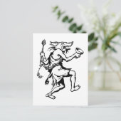 Wolf Shaman Postkarte (Stehend Vorderseite)