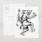 Wolf Shaman Postkarte (Vorne/Hinten)