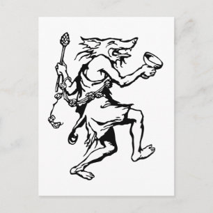 Wolf Shaman Postkarte