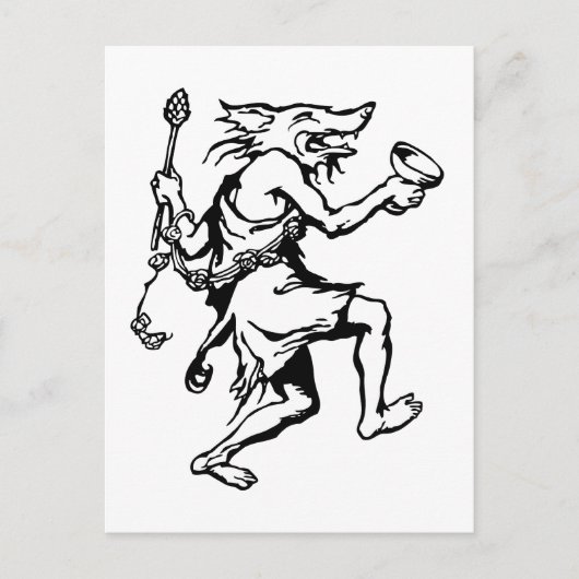 Wolf Shaman Postkarte (Vorderseite)