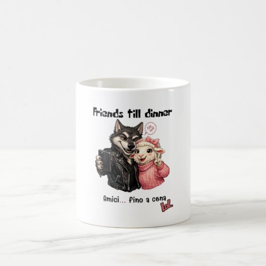 Wolf & Sheep Selfie Tasse (Mittel)