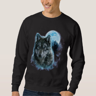 Wolf-Shirt, Grauer Wolf-Jagdgelände, Icy Moon Sweatshirt
