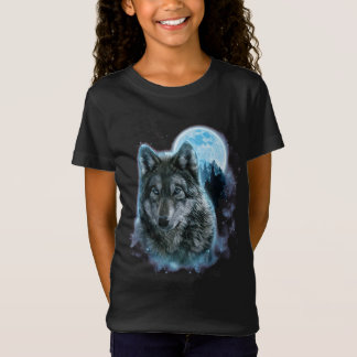 Wolf-Shirt, Grauer Wolf-Jagdgelände, Icy Moon T-Shirt