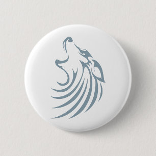 Wolf-Shirt-Logo der Wolf-Shirt- cooles Button