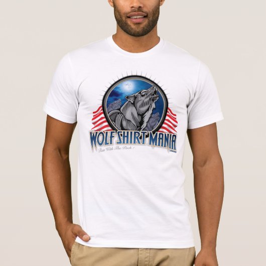 Wolf-Shirt-Manie T-Shirt (Vorderseite)