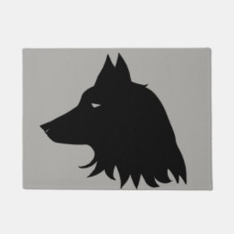 Wolf-Silhouette Fußmatte