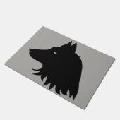 Wolf-Silhouette Fußmatte (Schrägansicht)