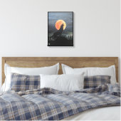 Wolf Silhouette Gemälde von Alfred Fox Leinwanddruck (Insitu (Schlafzimmer))