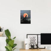 Wolf Silhouette Gemälde von Alfred Fox Poster (Heimbüro)