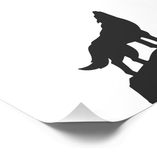 Wolf-Silhouette hewling - Farbe auswählen Fotodruck (Ecke)