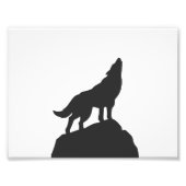Wolf-Silhouette hewling - Farbe auswählen Fotodruck (Vorne)