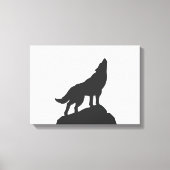 Wolf-Silhouette hewling - Farbe auswählen Leinwanddruck (Vorderseite)