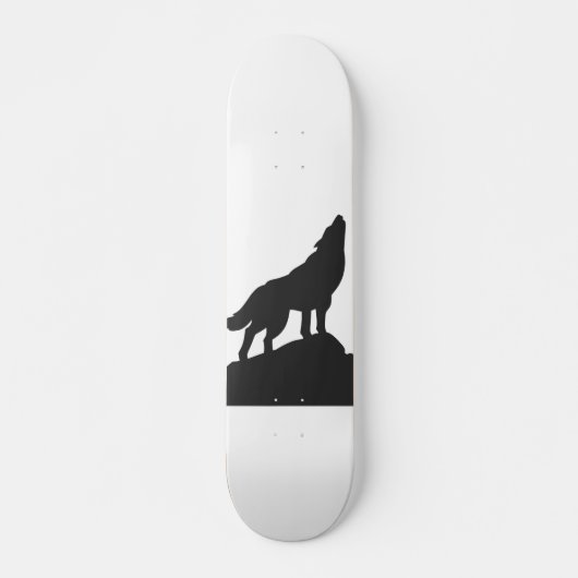Wolf-Silhouette hewling - Farbe auswählen Skateboard (Vorne)