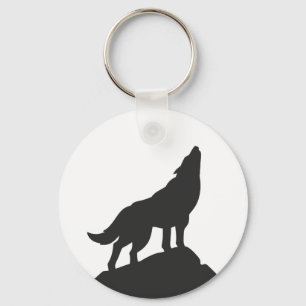 Wolf-Silhouette-Hobling - Wählen Sie Hintergrundf Schlüsselanhänger