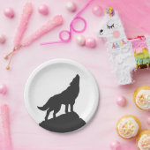 Wolf-Silhouette-Hobling - Wählen Sie Hintergrundfa Pappteller (Party)