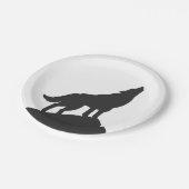 Wolf-Silhouette-Hobling - Wählen Sie Hintergrundfa Pappteller (Schrägansicht)