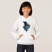 Wolf-Silhouette Hoodie (Vorne ganz)