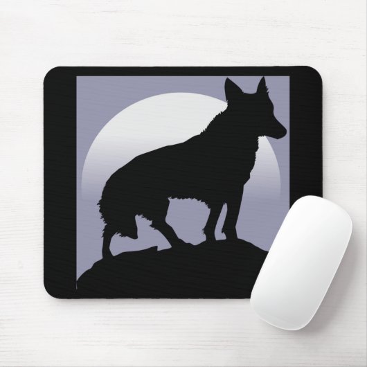 WOLF-SILHOUETTE MOUSEPAD (Mit Mouse)