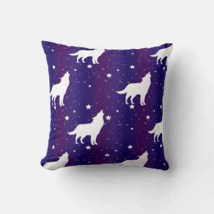 Wolf Silhouette Starry Night Galaxy Lover Universu Kissen