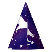 Wolf Silhouette Starry Night Galaxy Lover Universu Partyhütchen (Rückseite)