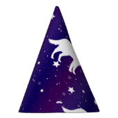 Wolf Silhouette Starry Night Galaxy Lover Universu Partyhütchen (Rechts)