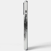 Wolf Silhouette verschmilzt mit Bergen Case-Mate iPhone Hülle (Rückseite / Links)