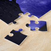 Wolf Silhouette & Vollmond Puzzle (Seite)