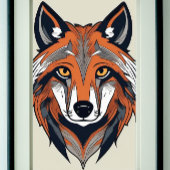 Wolf Simplified Stylish Illustration Poster