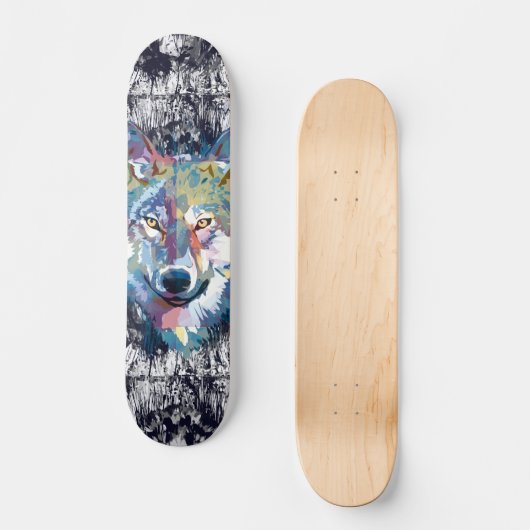 Wolf Skateboard - Blue Wolf Skateboard (Vorderseite)