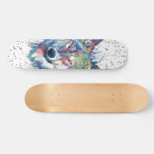 Wolf Skateboard Deck | Farbiger Wolf Head (Horizontal)