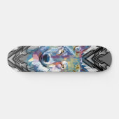 Wolf Skateboard Deck | Farbiger Wolfskopf (Horizontal)