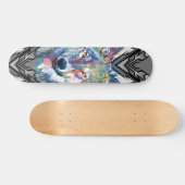 Wolf Skateboard Deck | Farbiger Wolfskopf (Horizontal)