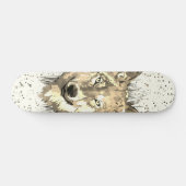 Wolf Skateboard Deck | Sepia Wolf Head (Horizontal)