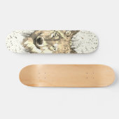 Wolf Skateboard Deck | Sepia Wolf Head (Horizontal)