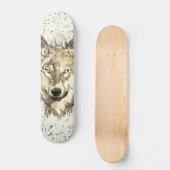 Wolf Skateboard Deck | Sepia Wolf Head (Vorderseite)